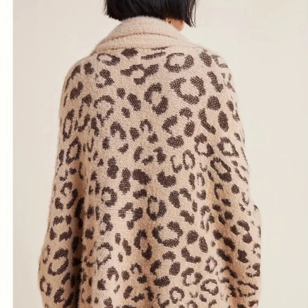 Anthropologie Leopard Print cardigan by Akemi & Kin, open front, style “Louise” - Picture 2 of 6